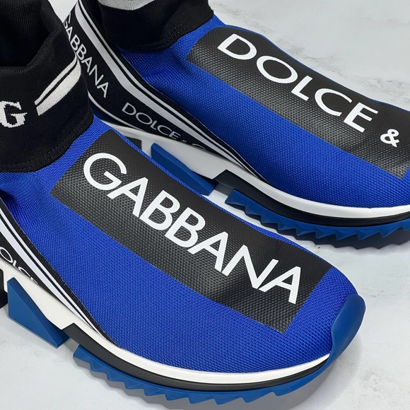 Dolce & Gabbana Hightop Sorrento Sneakers with DG Logo in Blue - Picture 2 of 10